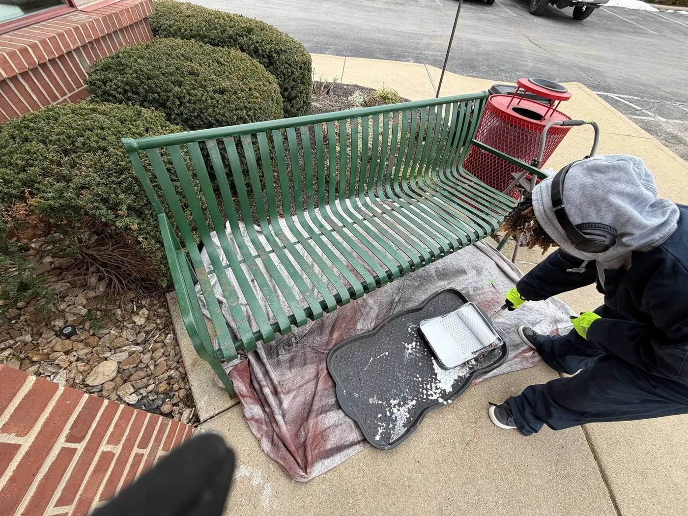 Before: patio bench